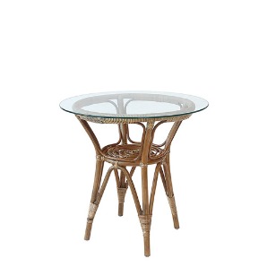 시카디자인 오리지널 사이드 카페테이블 천연등나무 라탄 테이블 (유리포함)